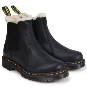 New Dr Marten Fur-Lined Leonore Leather Boots